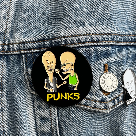 Beavis and Butthead PUNKS enamel pin - Picture 2 of 2